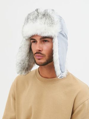 Шапка ушанка с маской Евро Волк Полярный ткань Taslan
