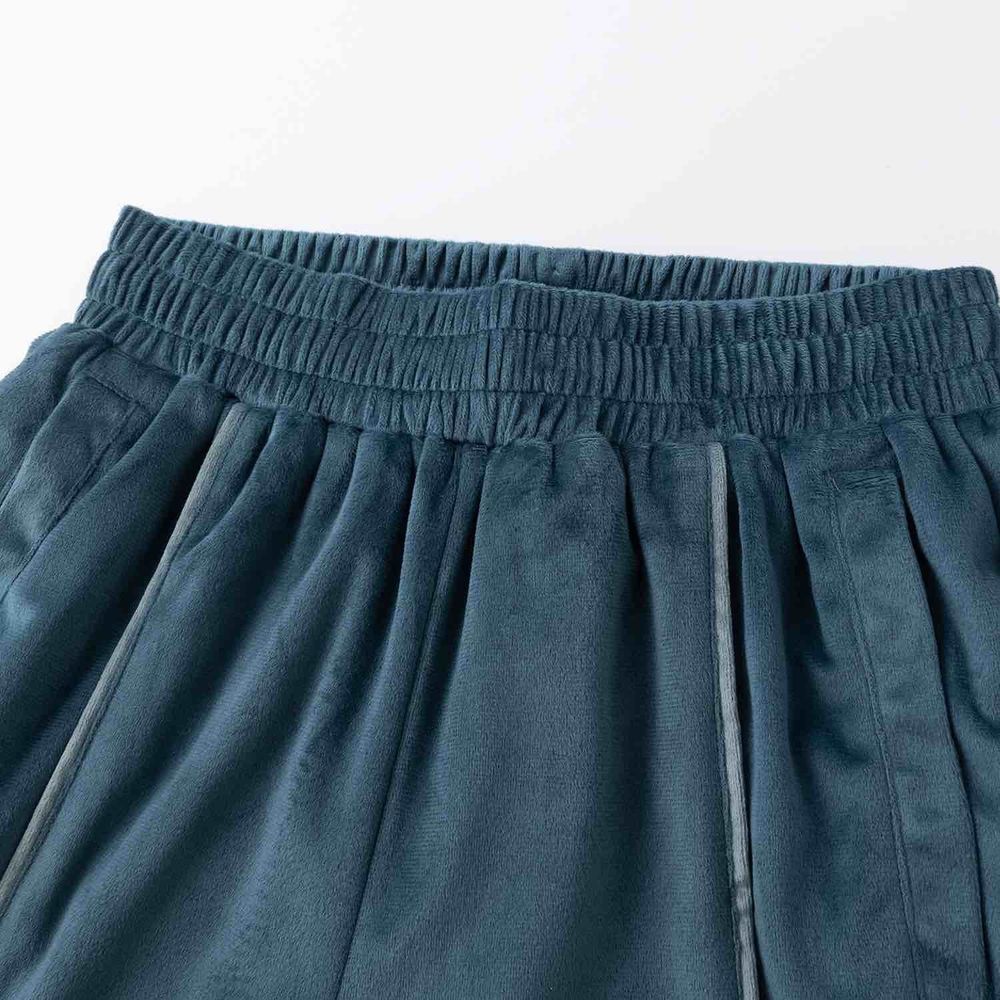 Брюки Ymkashix Велюровые Puff темно-синие