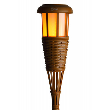 Светильник уличный ЭРА ERASF22-35 на солнечной батарее садовый Факел бамбук