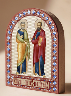 Икона аркой Петр и Павел на дереве: 95 х 120 (Синопсисъ)