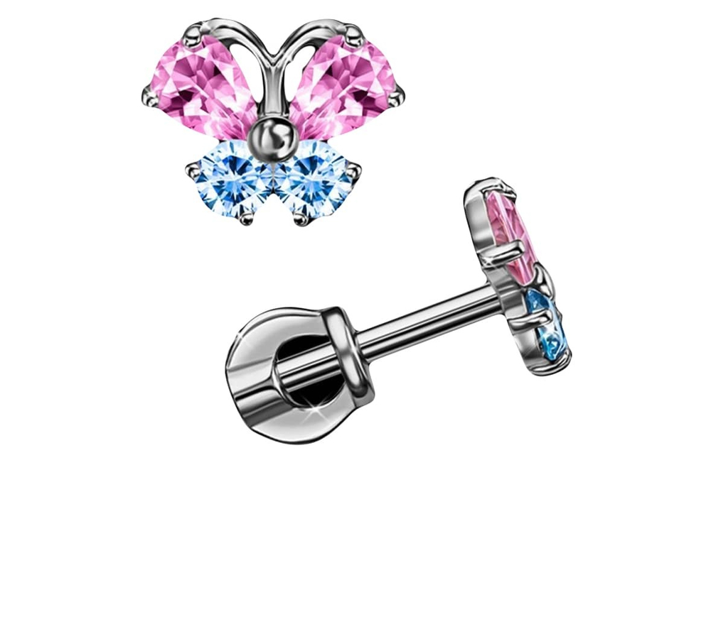 Серьги "Бабочки" из серебра 925
