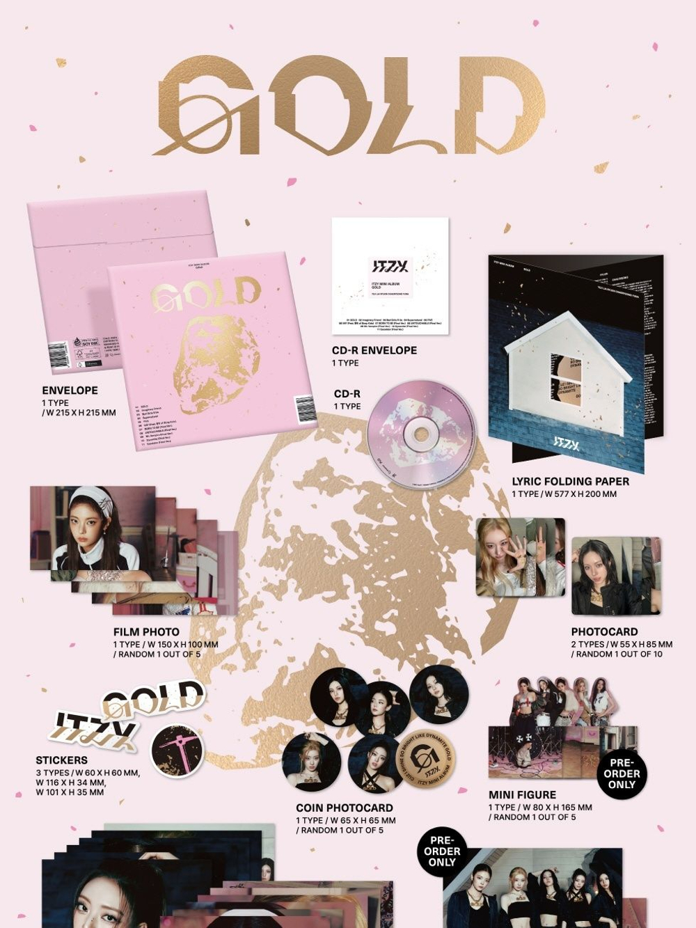 Альбом ITZY - GOLD Special Edition 2 Version SET