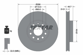 TEXTAR - 92120805-TET - Brake Disc
