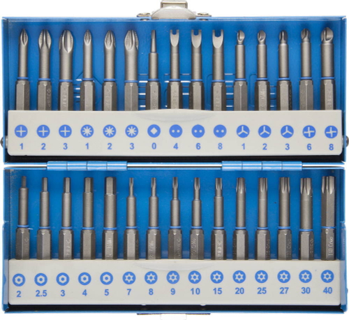 Набор ЗУБР: Биты со специальными профилями, обточенные, хромомолибденовая сталь, 50 мм, 30 предметов