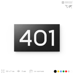 Номер на дверь 401, табличка на дверь для офиса, квартиры, кабинета, аудитории, склада, черная 120х70 мм, Айдентика Технолоджи