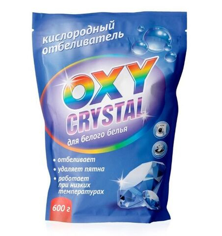 OXY CRYSTAL кислородный отбеливатель д/белого белья 600 г. *8*16*