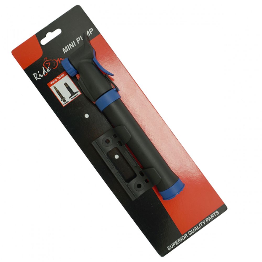 Насос Roxter S293-A, пластик, 28х220мм, Schrader/Presta,с 2-мя иглами,в торг.уп.