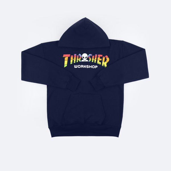 Худи Thrasher X AWS - Spectrum Hoodie (navy) артикул: - купить в магазине Дайс