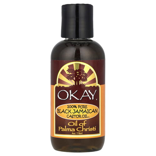 Okay Pure Naturals, 100% чистое черное ямайское касторовое масло®, 118 мл (4 унции)
