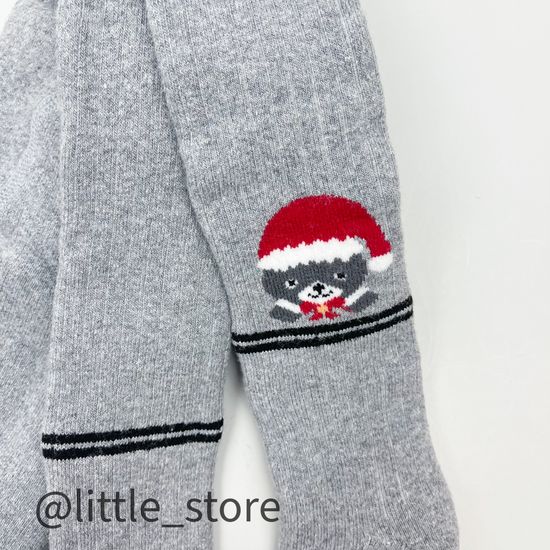 Колготки махровые Мишка в шапке, Серые