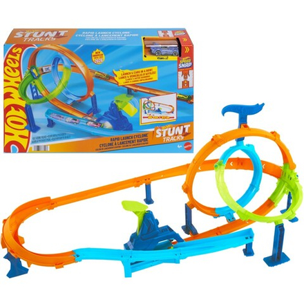 Mattel JHK73 — Трасса Hot Wheels «Раллийный циклон» с 1 машинкой JHK73