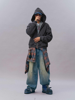 Худи Двухсторонний Nothomme Monterest vintage waffle knit reversible relaxed fit hooded