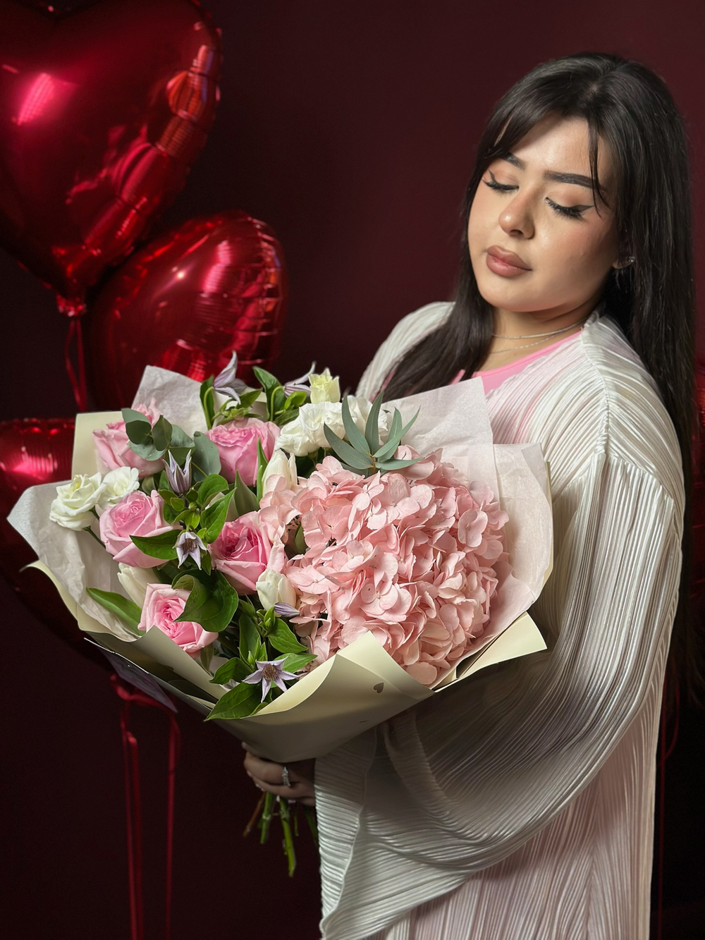 Сборный букет «Розовый рассвет»