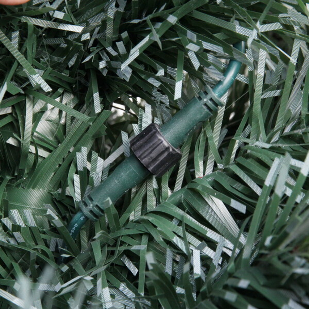 Ёлка светодиодная «Царская» 210 см,ПВХ+леска, шишки, белое напыление, Теплый белый (270 веток) (T2121-210)