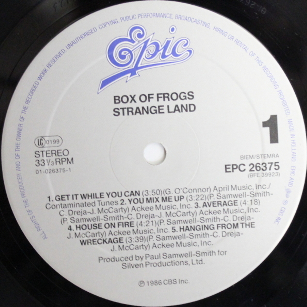 Box Of Frogs / Strange Land (LP)