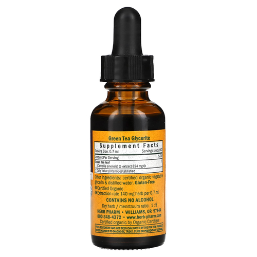 Herb Pharm, зеленый чай, без спирта, 30 мл (1 жидк. унция)