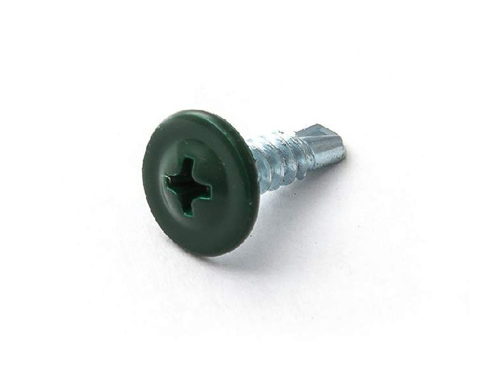 Саморез п/ш зеленый мох 4,2*19 RAL 6005 острая (250шт/уп)