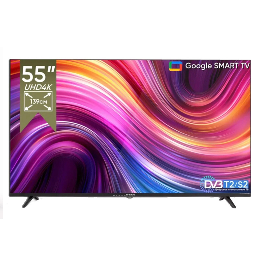 Телевизор 55" SHIVAKI 55SU20H 4K Smart TV Google ТВ