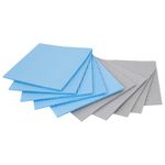 Салфетки губчатые для уборки кухни 15х15 см, ЦЕЛЛЮЛОЗНЫЕ, КОМПЛЕКТ 10 шт., 5 серых / 5 голубых, LAIMA, 700263