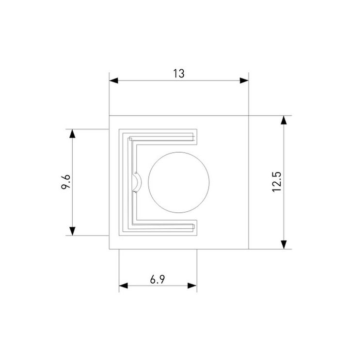 Заглушка для встраиваемого гибкого алюминиевого профиля под ГКЛ 9,5 мм Elektrostandard ZLL-2-ALP024 (2 шт.) a070647
