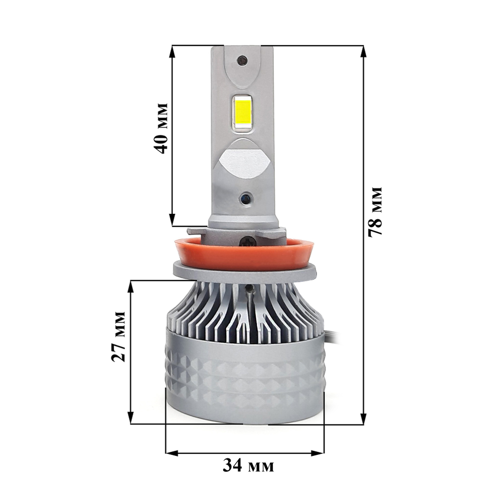Светодиодные автомобильные LED лампы TaKiMi Soki H11/8/9/16 5500K 12/24V