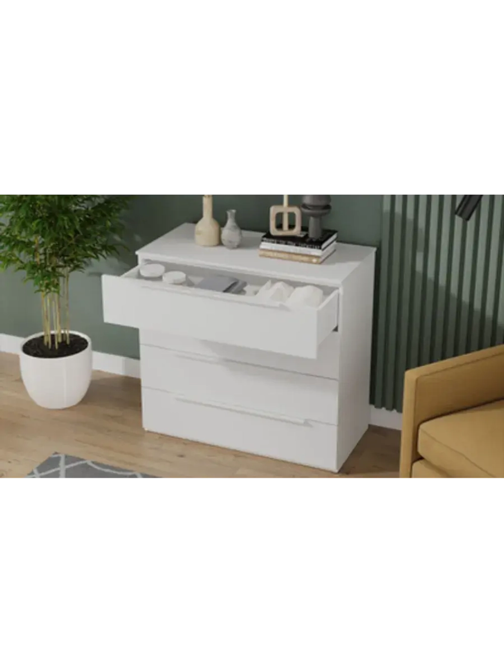 Комод для одежды Белый Жемчуг 90х45х84 см