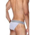 Мужские трусы танга серые с принтом DARKZONE DZN6164