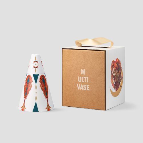 Мультиваза Farforite «Перья / Жар-птица» 1200 мл в подарочной коробке