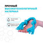 Playology жевательный канат DRI-TECH ROPE для собак мелких пород с ароматом арахиса, маленький, цвет голубой