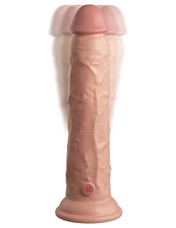 Вибратор KC Elite 9"" Vibrating Silicone Dong - Light Pipedream 577921PD