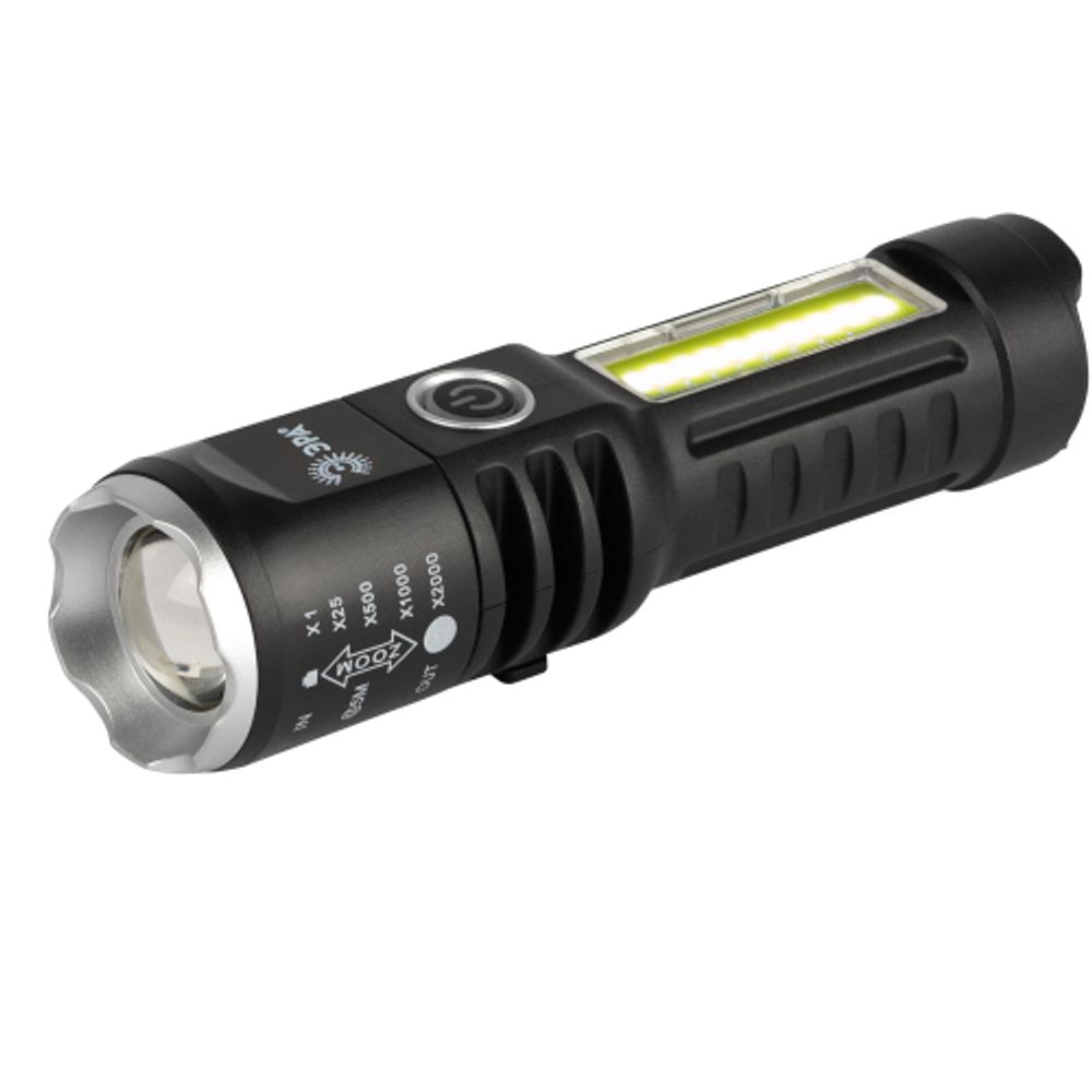 Светодиодный фонарь ЭРА UA-403 универсальный аккумуляторный 5 Вт LED + 3 Вт COB оптический Zoom 4 режима USB type C