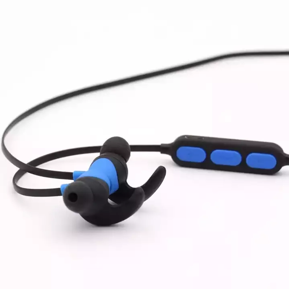 Bluetooth Наушники  Komc B602 Black-blue, беспроводная гарнитура, спортивные наушники, черно-синие