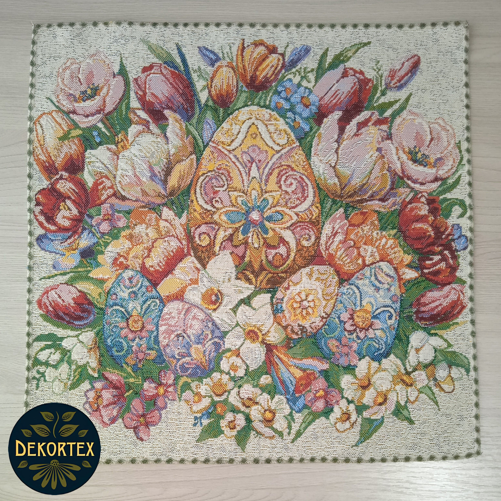 Пасхальный гобеленовый набор Пасхальный букет (Дорожка 39х153+4 салфетки 40х40)