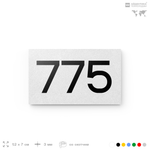 Номер на дверь 775, табличка на дверь для офиса, квартиры, кабинета, аудитории, склада, белая 120х70 мм, Айдентика Технолоджи