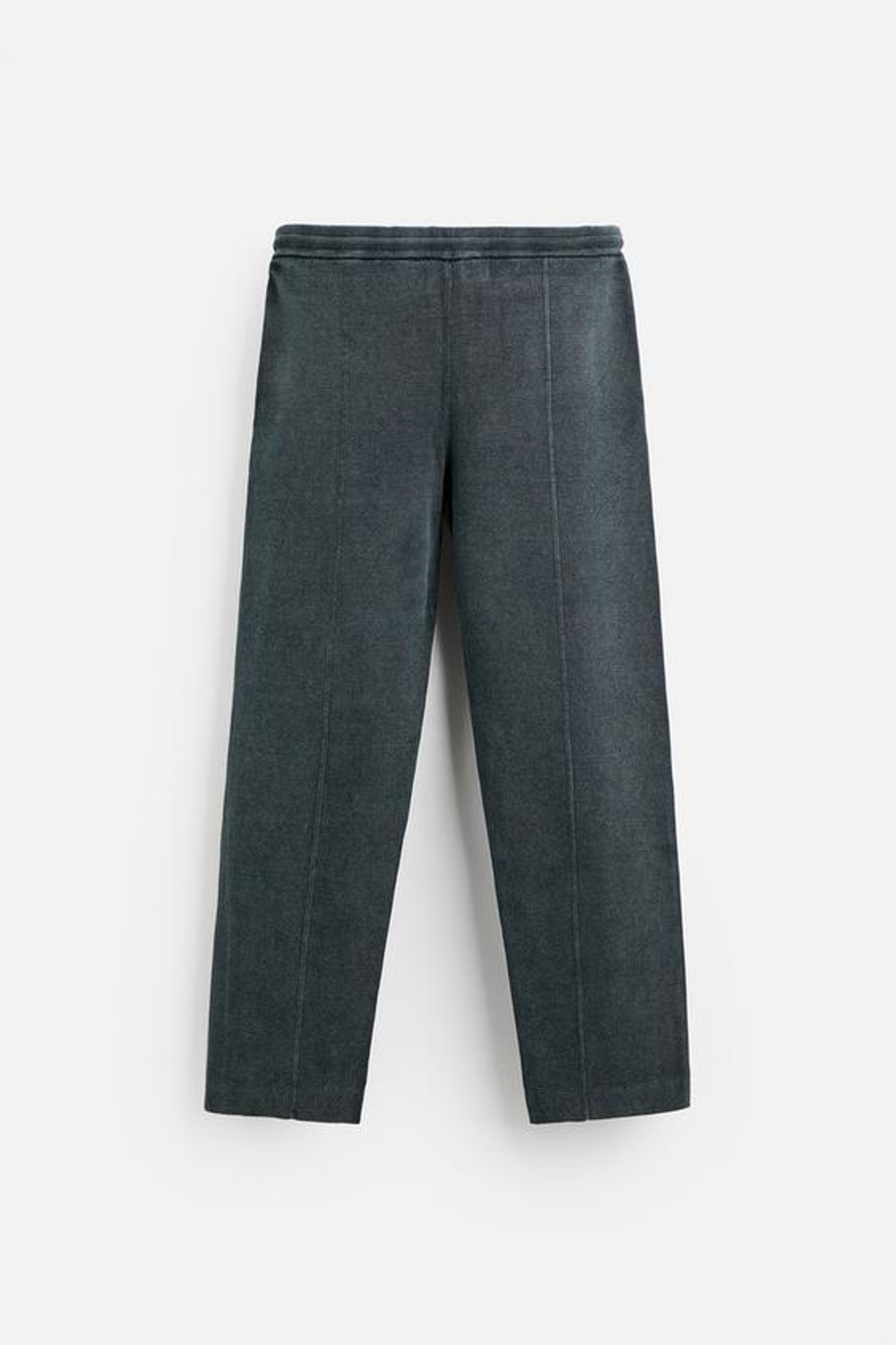 ZARA БРЮКИ-ДЖОГГЕРЫ ИЗ ТКАНИ С ЭФФЕКТОМ ПОТЕРТОСТИ, МОРСКОЙ СИНИЙ