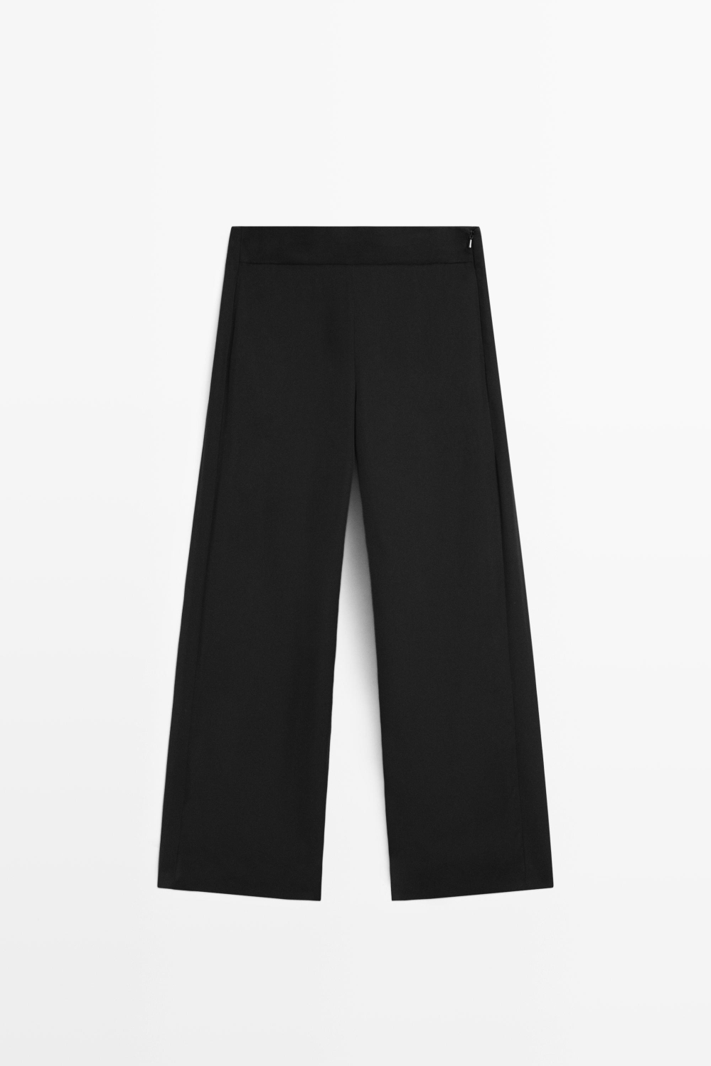 Massimo Dutti Струящиеся брюки прямого кроя, черный