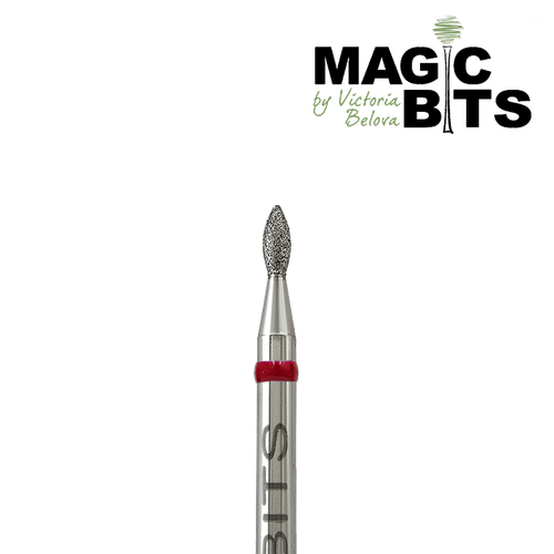 Magic Bits фреза почка 18 красная насечка