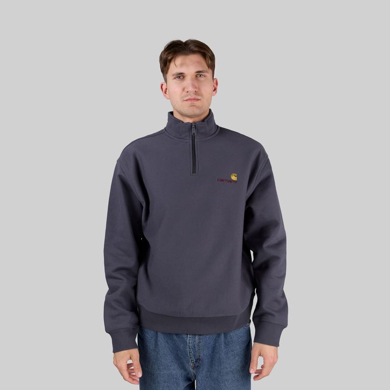 Толстовка мужская Carhartt WIP American Script Half Zip артикул:I027014_zeus - купить в магазине Дайс