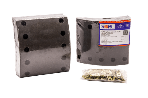 Накладка тормозная, к-т 8шт+заклепки 80шт 420x180 STD BPW, SAF (19032) SORL