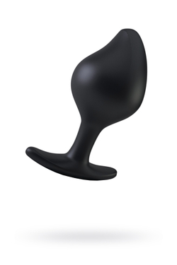 Анальная пробка MystimRocking Force S, электростимуляция, силикон, черная,  3,7 см