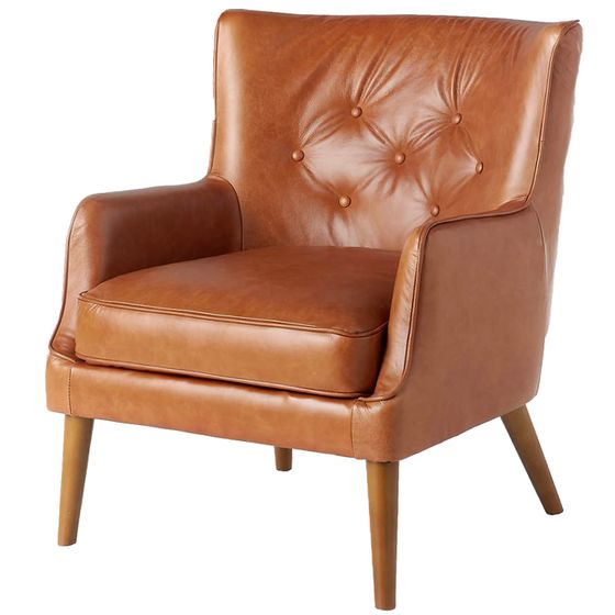 Кресло Angel Cerda 5053, коричневая кожа