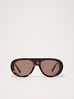 Massimo Dutti Солнцезащитные очки в овальной оправе, коричневый