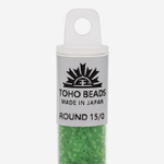 Японский бисер TOHO Round 15/0 (№7F), прозрачный матовый