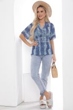 Блуза Бэри Леди (синяя) Б13038-34М LT Collection