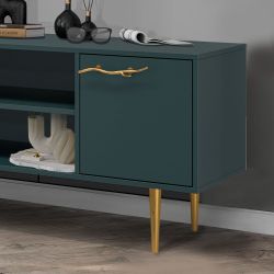 Тумба под ТВ Арт Колор matte 155см Стайл Голд Зеленый бирюзовый матовый