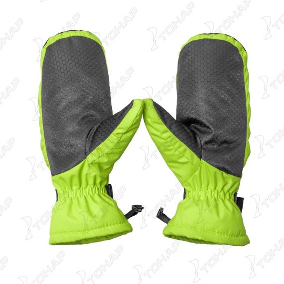 Варежки женские ZABAVA, лайм/черный Helios