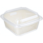 Контейнер квадратный с вкладышем и крышкой "Bergamo" 2,2л (светло-бежевый)
