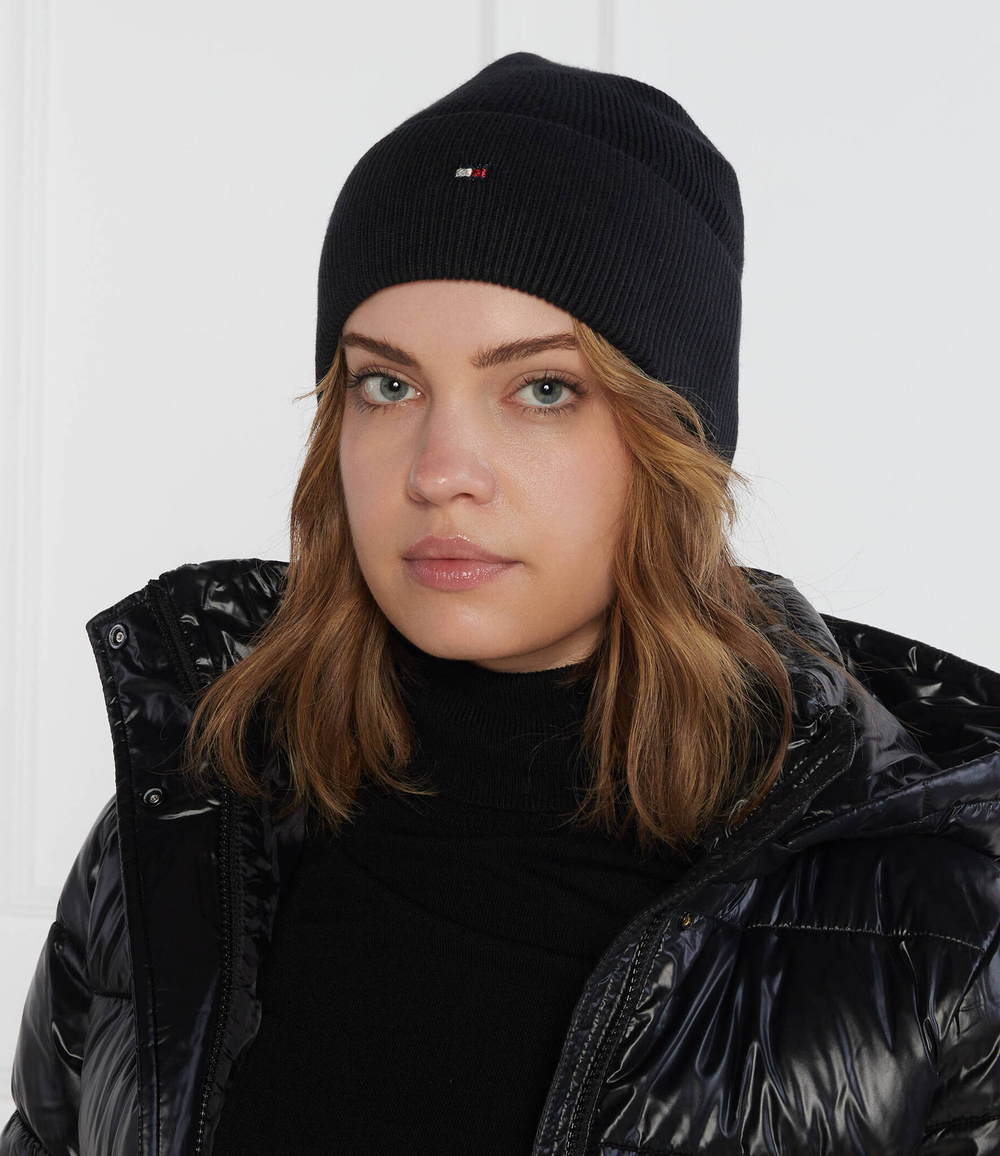 Шапка ESSENTIAL FLAG Tommy Hilfiger - черный(AW0AW15309)