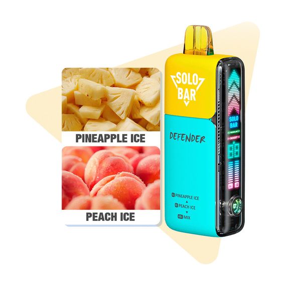 SOLOBAR DEFENDER 40K - Pineapple Ice / Peach Ice (5% nic)