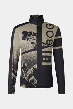 Толстовка мужская BOGNER SPORT VERTI2 в бежево-черном цвете